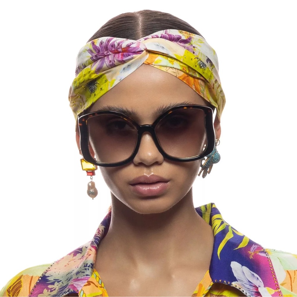CAMILLA *How Does Your Garden Grow* floral silk woven twist boho headband
